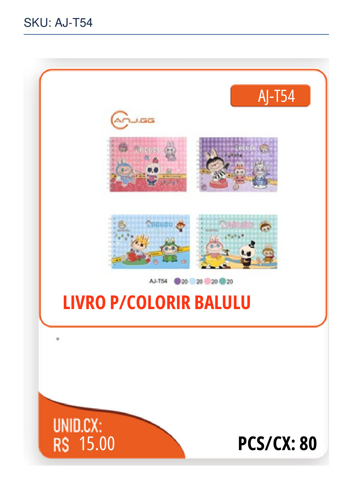 LIVRO P/COLORIR BALULU