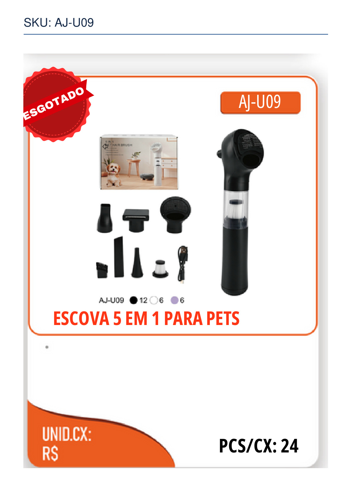 ESCOVA 5 EM 1 PARA PETS