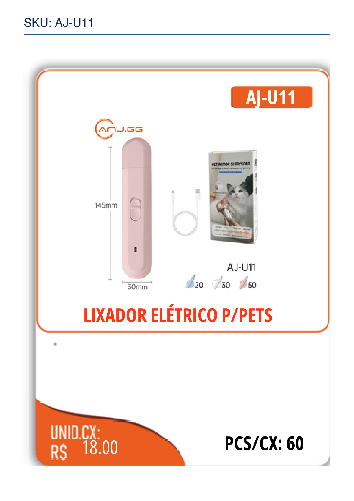 LIXADOR ELÉTRICO P/PETS