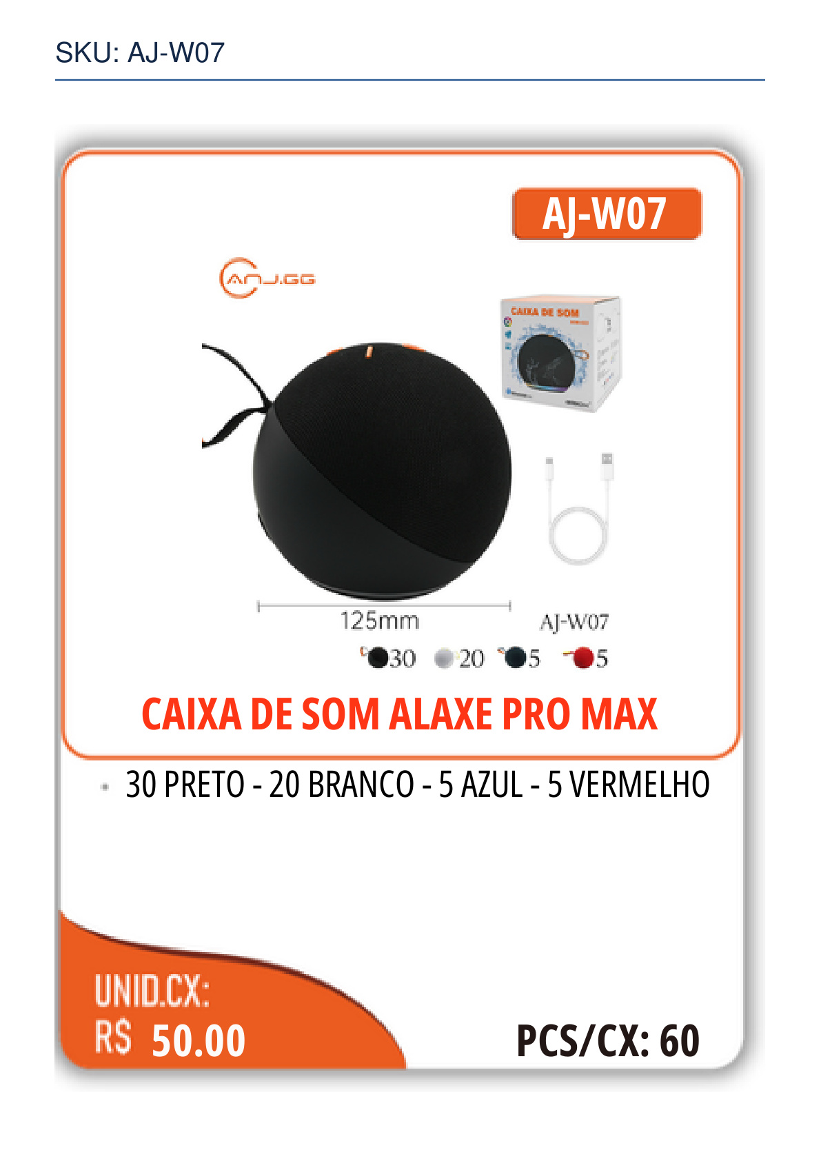 CAIXA DE SOM ALAXE PRO MAX