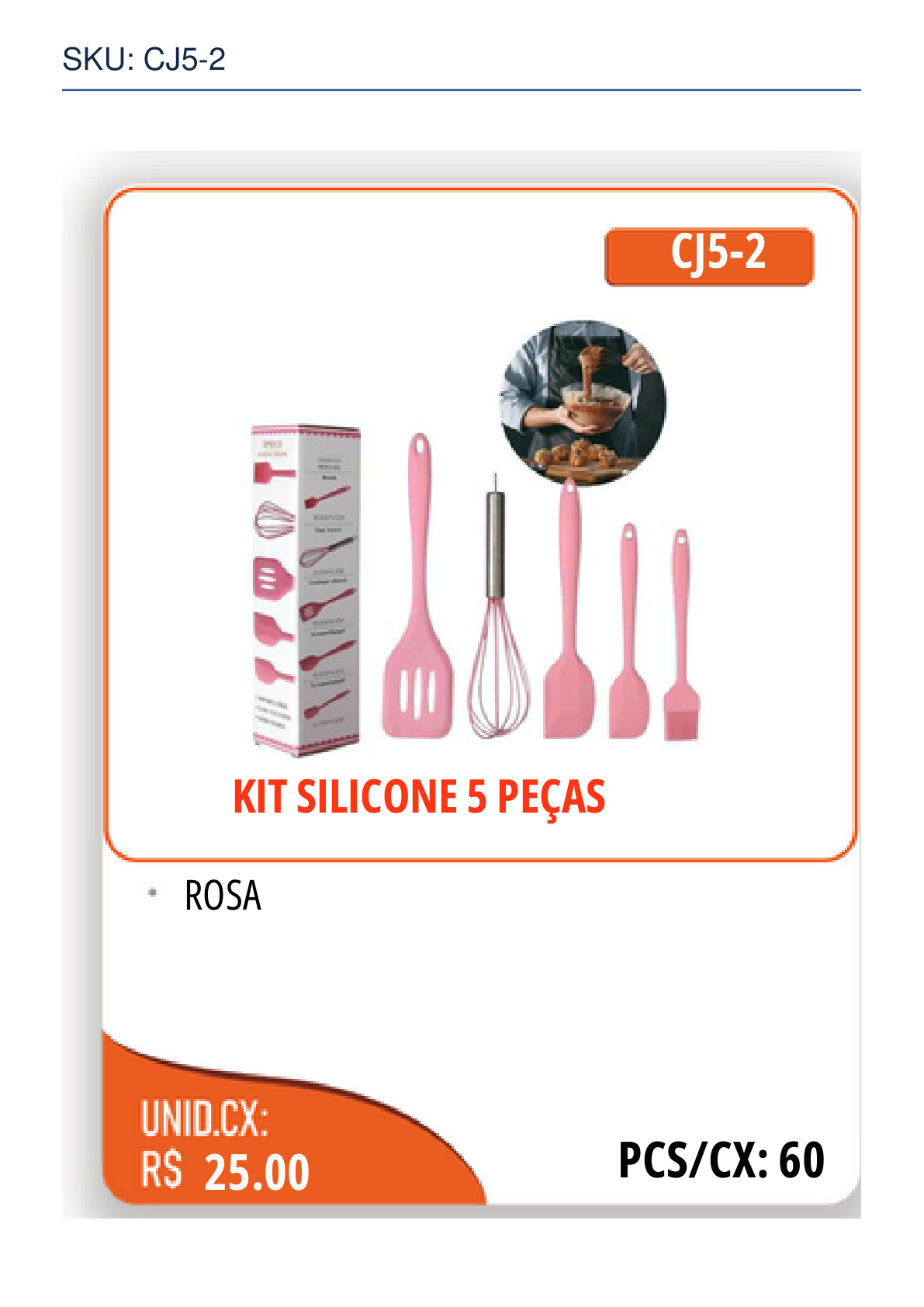 KIT SILICONE 5 PEÇAS