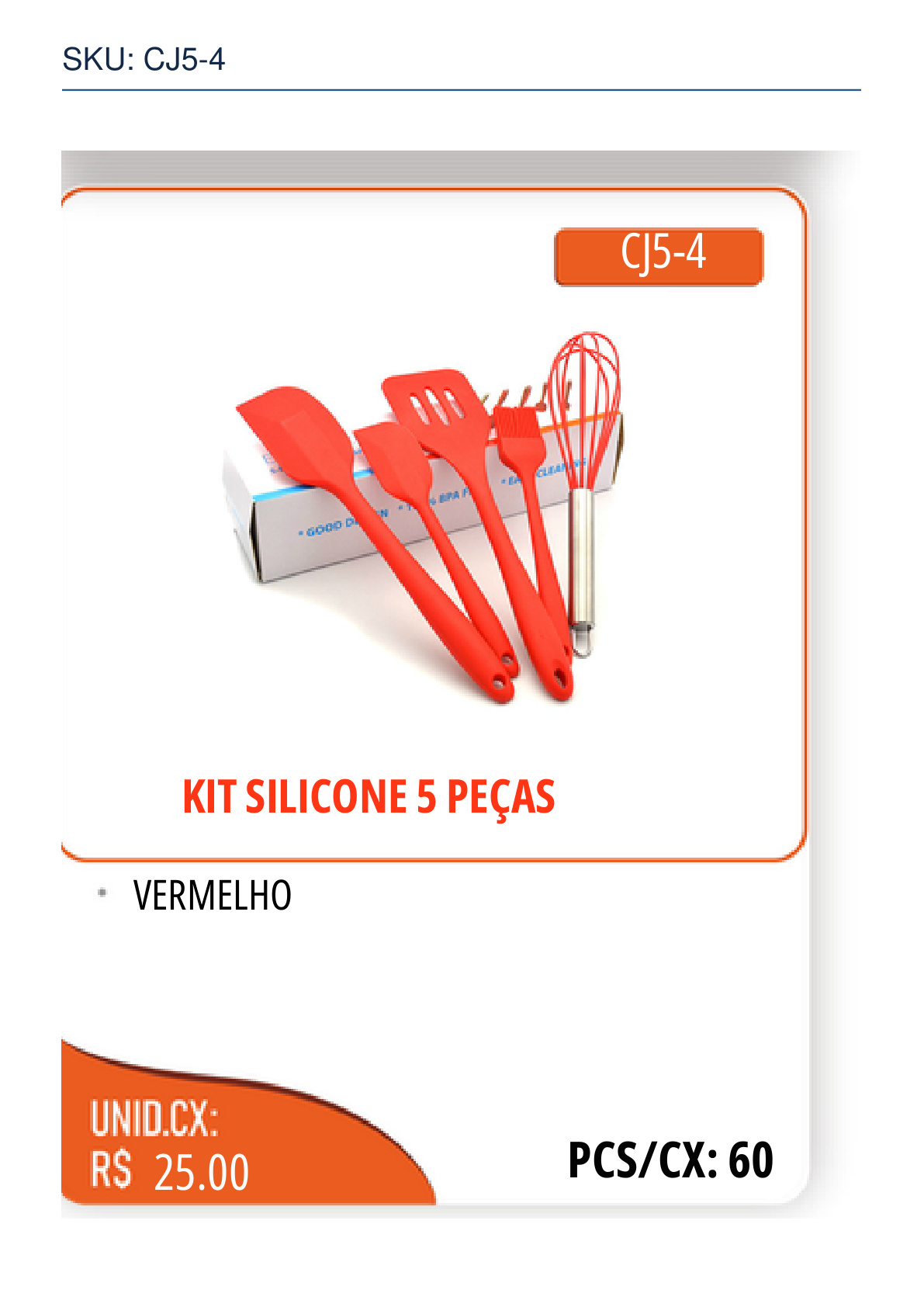 KIT SILICONE 5 PEÇAS