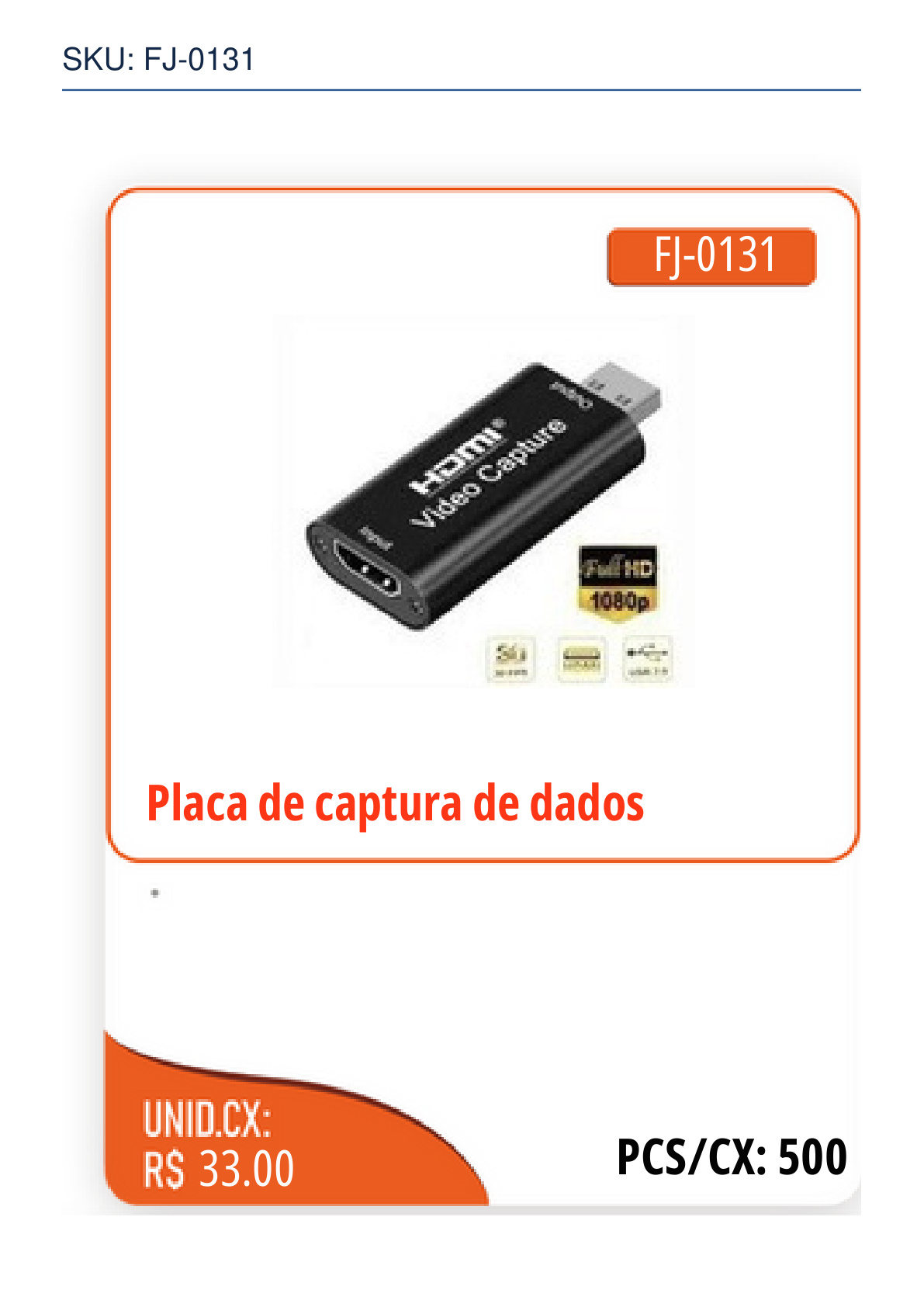 Placa de captura de dados