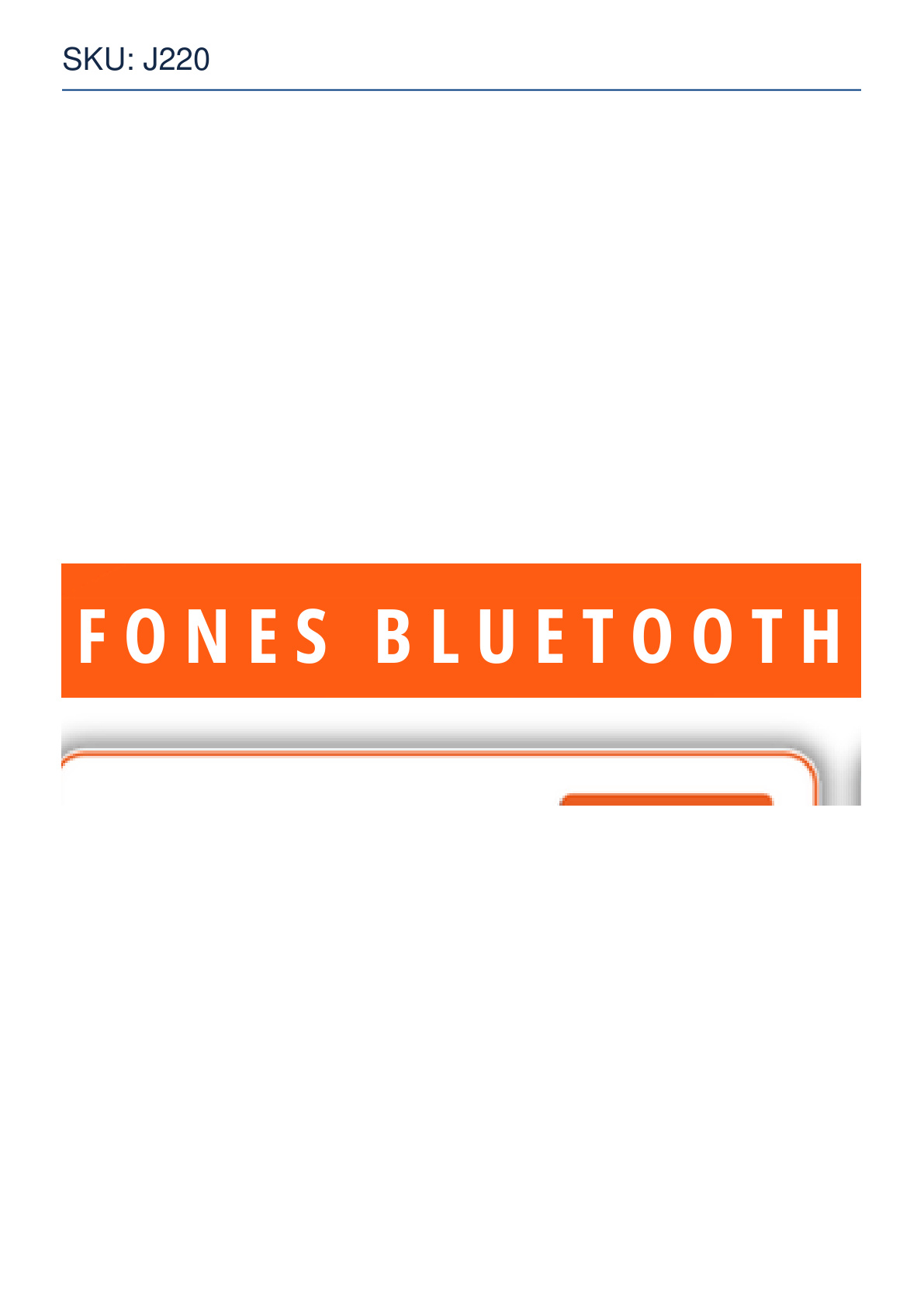 FONE DE OUVIDO J220