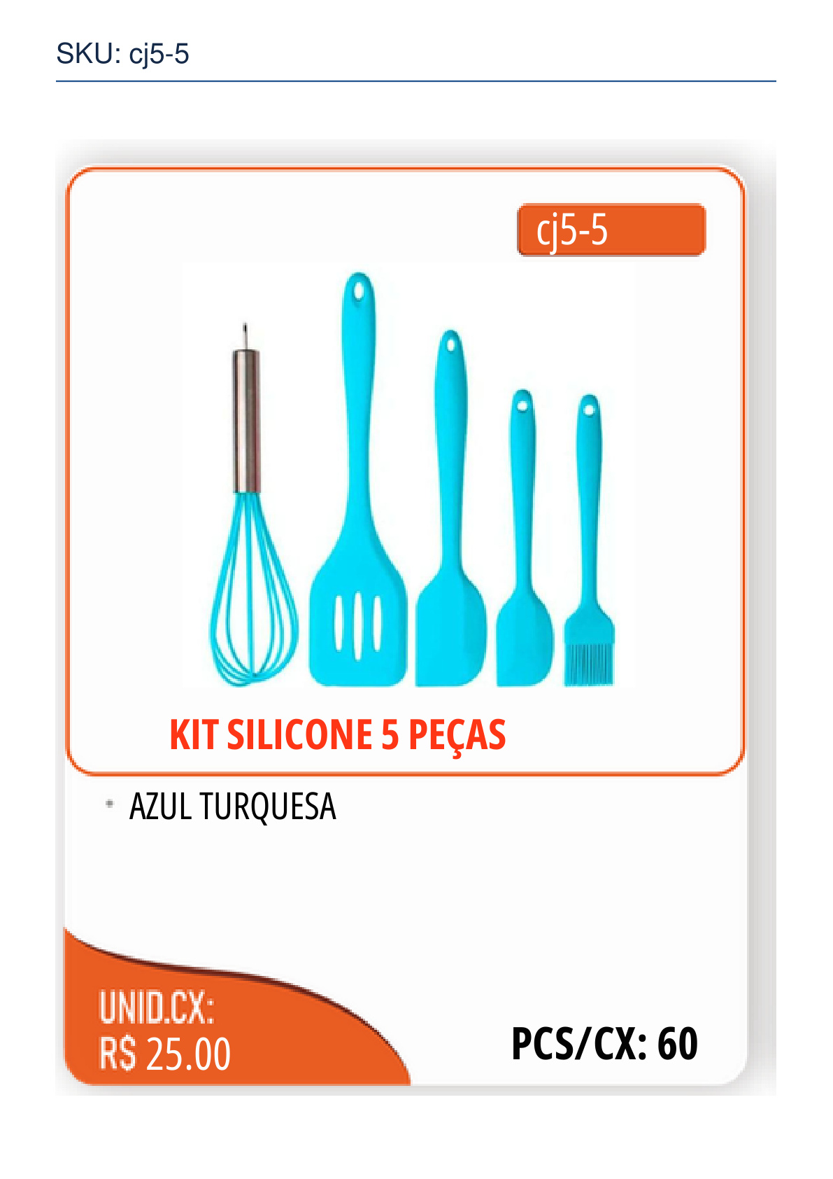 KIT SILICONE 5 PEÇAS